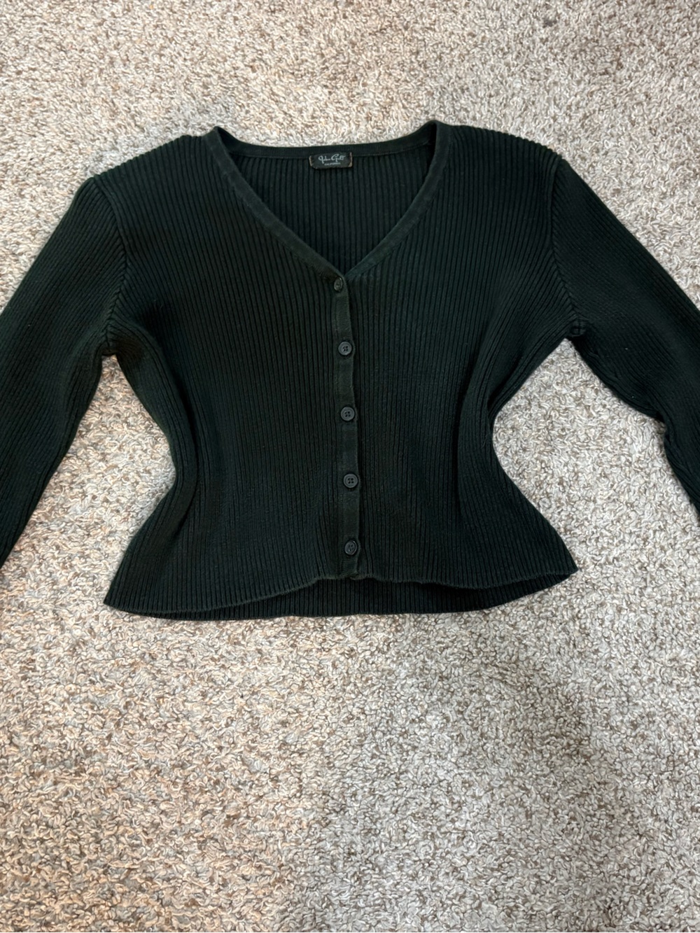 Brandy Melville Olive Green Ribbed Top - Picture 2 of 4